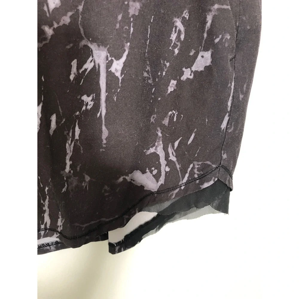 RBX Skort Womens Medium Black Gray Marble Print Active Tennis Skirt Pockets